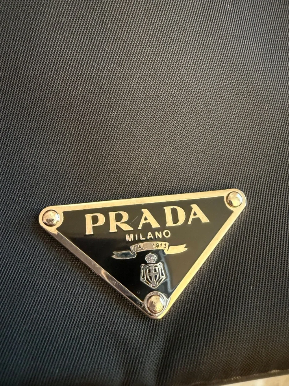 Prada Nylon Mini Hobo Shoulder Bag, Black